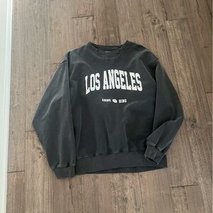 Anine Bing Los Angeles Crewneck Sweater - washed black